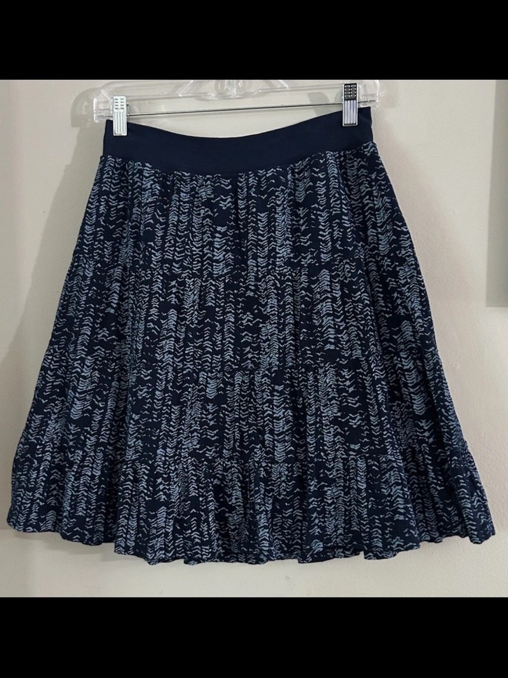 Fresh Produce Women’s Small Blue Cotton Mini Skirt Stretch Lined Made In USA